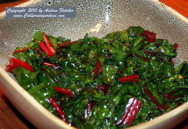 Swiss Chard with Oyster Sauce